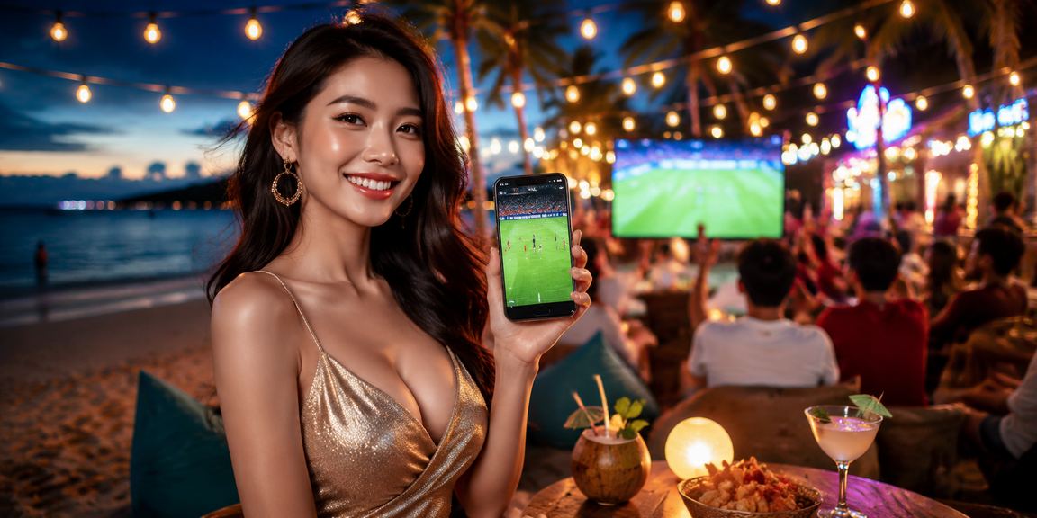 Người hâm mộ theo dõi và đặt cược bóng đá trên điện thoại tại Phú Quốc